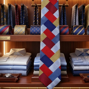 Madarf Silk Ties Premium Woven Necktie Elegant Formal <b>Accessory</b> | Business <b>Wedding</b> Party Gift Stylish Classic Design Luxury Wear - Product Image 4