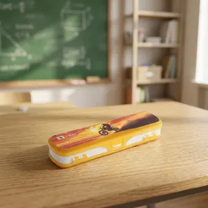 VIKAS Kids MINI Pencil <b>Box</b> Heavy Duty Hard Plastic Storage Organizer Case for <b>Pens</b> Pencils Sharpener Crayons Eraser and School - Product Image 2