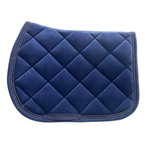 Wholesale STYLO INTERNATIONAL <b>Equestrian</b> Dressage Saddle Blanket Competition English Velvet Leather Saddle Pad Polycotton Lining - Product Image 5