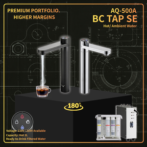 Distributeur d'eau sous évier compact AQUATEK BC TAP SE 2L avec réservoir d'eau chaude, interrupteur de sécurité, RO, acier inoxydable 316L, écologique (AQ-500A) - Product Image 1