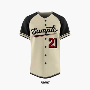 Maillots de baseball personnalisés en twill avec logo d'équipe brodé, chemise de baseball professionnelle à boutons, grande taille respirante pour hommes USA - Product Image 1