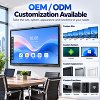 Tableau interactif intelligent 4K de 65 pouces, Android 14, écran tactile 40 points, affichage numérique commercial OEM ODM, tableau de menu, garantie 1 an, texte