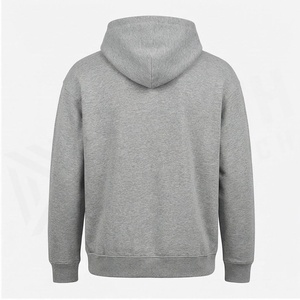 Sweat-shirt à capuche gris pour homme avec poche avant, logo brodé, coupe décontractée, vêtement d'automne - Product Image 2