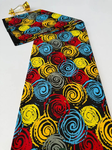 Tela Africana con Estampado de Cera de Senegal, 100% Algodón, Multicolor Vibrante para la Industria de la Moda y Textil - Product Image 3