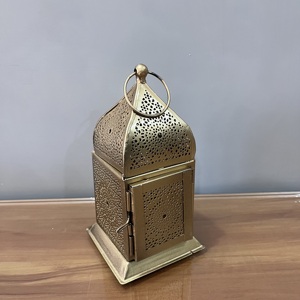 Artisan Design Moroccan Iron Decorative <b>Lantern</b> with <b>Gold</b> Finish for Home Decoration - Product Image 4