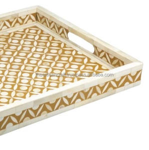 Bandeja de Servir Clásica Hecha a Mano con Incrustaciones de Hueso, Vajilla, Almacenamiento, Decoración para el Hogar, Regalo - Product Image 6