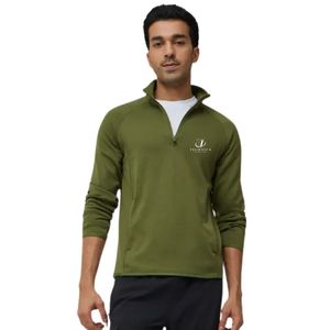 <b>Men's</b> Half <b>Zip</b> Pullover Sweatshirt Soft Comfortable Fleece <b>Top</b> Long Sleeve Casual Sportswear for Training and Streetwear - Product Image 1