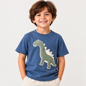 <b>Cute</b> Dinosaur Printed Boy's Short Sleeve <b>T</b>-<b>Shirt</b> O-Neck Casual Cartoon Front Green Cotton Jersey Top <b>T</b> <b>Shirt</b> For Boy Kids - Product Image 6