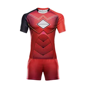 OEM wholesale Suppliers Rugby Shirts and Shorts League Uniforms Breathable Football/Soccer Wear Custom Rugby Jersey For Sale