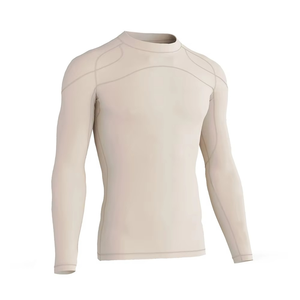 Rashguards de MMA beige/bronceado al por mayor para hombre, hechos en Pakistán, de la mejor calidad, manga larga, de secado rápido, para venta en línea. - Product Image 5