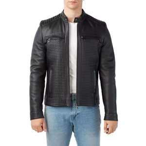 Chaqueta de Motocicleta de Cuero Genuino para Hombre, a la Moda, MOQ Bajo, la Más Popular, de Calidad, Personalizada, Resistente al Viento, para Invierno, Hecha en Pakistán - Product Image 2