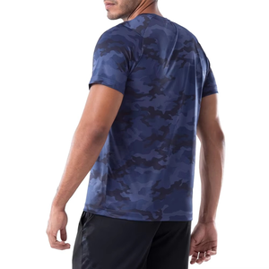High Quality Custom Logo Men's V-neck Fleece T-Shirt Short Sleeve Breathable Top Selling Factory Made Wholesale Mono Print - Product Image 2