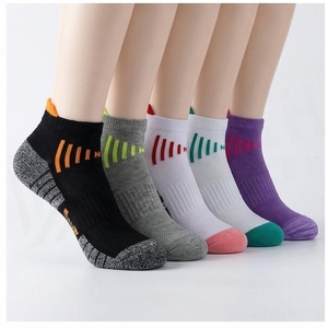 Ankle <b>Socks</b> Breathable <b>Running</b> For Adults Summer Spandex Polyester Letter Pattern Heat Transfer Printing - Product Image 3