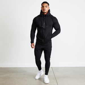 Fasion Gym Jogging Hoodie Men Heavyweight Quick Dry Hooded <b>Sweatshirts</b> Custom Logo Zip up Hoodies - Product Image 4