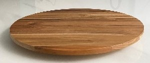 Planche à découper ronde en bambou antidérapante, durable, motif grain brun foncé, non toxique, passe au lave-vaisselle, planche à charcuterie - Product Image 3