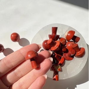 Wholesale Chakralume Natural Gemstone Quartz <b>Crystal</b> Red Jasper Mini <b>Crystal</b> Agate Mushroom Decorative Healing Stone <b>Set</b> Chakra - Product Image 1