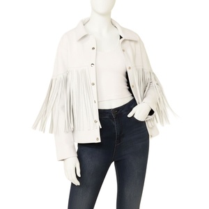 แจ็คเก็ตหนังผู้หญิงคุณภาพสูง เสื้อคลุมแฟชั่นสไตล์ลำลอง รุ่นกระดุม สำหรับแจ็คเก็ตหนังคาวเกิร์ล - Product Image 6