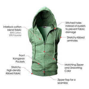 Sudadera sin Mangas para Hombre, Estilo Deportivo, Diseño Personalizado, Ropa de Gimnasio, Precio Directo de Fábrica, Envío a Todo el Mundo, Calidad Garantizada - Product Image 4