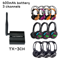 Émetteur UHF TX-3CH Silent Disco 3 canaux RF Audio compatible avec casque sans fil