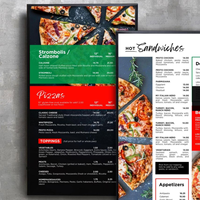 Impression de menus personnalisés en couleur sur autocollants, PP et film rétroéclairé pour cafés, restaurants et bars, directement de l'usine