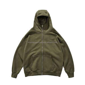 Winter Loose Men's Fashionable New <b>Hip</b> Hop Winter Metal Zipper 350g Fleece With Full Face Cover Masked Hoodies <b>For</b> Men - Product Image 1