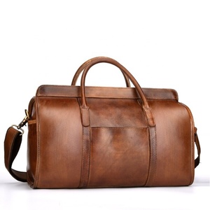 Outdoor Use New Arrival Durable <b>Leather</b> Weekender Travel Duffel <b>Bag</b> Duffel Wholesale Price Stylish Perfect <b>Leather</b> Travel <b>Bags</b> - Product Image 1