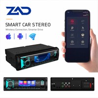 Lecteur MP3 pour voiture 1 Din avec écran couleur TFT, Bluetooth, assistant vocal mains libres et prise en charge SWC