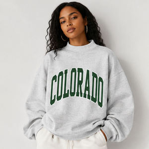 Colorado Trendy Women's Oversized Colorado Varsity Crewneck <b>Sweatshirt</b> | Premium Heavyweight Cotton Fleece College Pullover - Product Image 1