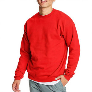 Sudadera de Cuello Redondo para Hombre, Color Sólido, Corte Regular, Felpa, Informal, para Otoño, 100% Algodón, Tejido de Punto, Manga Larga - Product Image 3