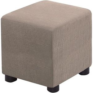 Copertura Jacquard Elasticizzata per Pouf Quadrato Pieghevole con Contenitore e Protezione per Poggiapiedi, Fodere per Pouf - Product Image 1