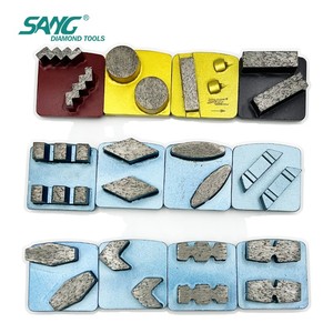 SANG Redi Lock Double Hexagon Segments Diamond Grinding Shoes pour meuleuses à béton Husqvarnaa pour béton dur/moyen/fragile - Product Image 3