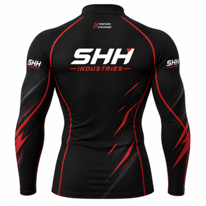 SHH Industries Fully Custom <b>Men's</b> <b>Compression</b> Breathable Rash Guard Quick Dry Sportswear Full Sleeve MMA BJJ Training <b>Shirt</b> - Product Image 2