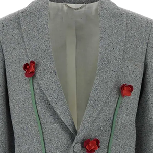 Wholesale Women's Grey Blazer Elegant Irregular Formal Sorority Jacket Casual <b>Suit</b> <b>Button</b> Design OEM Custom Logo Manufacture - Product Image 4