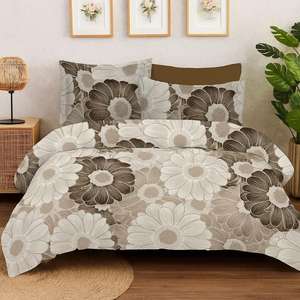 Juego de sábanas de algodón de calidad con estilo, 3 uds., estampado Floral sólido, estilo clásico, cómodo e ideal para regalar - Product Image 4