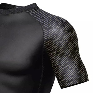 Camiseta de compresión de manga corta para hombre, Rashguard de BJJ al por mayor, Rashguard sublimado para gimnasio, entrenamiento, fitness, MMA, Grappling - Product Image 5