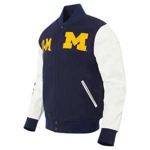 <b>Mens</b> College Classic Canvas Varsity <b>Jacket</b> Premium Letterman Style Retro Athletic Wool Blend Double Breasted Stand Cartoon - Product Image 5