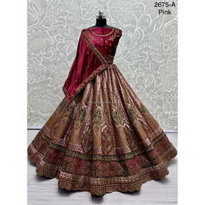 Nupcial Indio Desgaste Terciopelo Colecciones Para Novia Con Zarkhan Trabajo Por Fabzone - Product Image 3