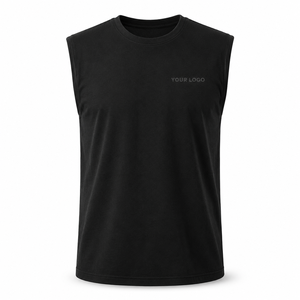 Racerback Tank Top Ribbed Cotton Fabric Curved Hem Design Blank Plain <b>No</b> <b>Logo</b> OEM Manufacturer Custom For Streetwear Casual - Product Image 1
