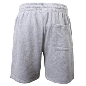 Shorts de survêtement gris clair pour homme avec cordon de serrage blanc, taille élastique, poches latérales et arrière - Product Image 3
