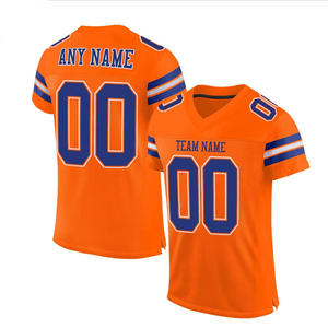 Maillot de football américain personnalisé, col en V, maille respirante, séchage rapide, tenue d'équipe - Product Image 2