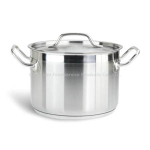 American Style Stainless Steel Kitchenware Low Casserole w/Lid 21ct Low Casserole <b>Soup</b> & Stock <b>Pots</b> With <b>Pot</b> Cover - Product Image 3
