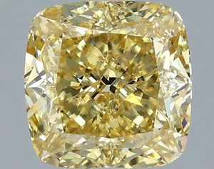 2.09ct Square <b>Cushion</b> Cut Lab Grown Diamond Fancy Yellow VS1 IGI Certified CVD Loose Diamond Wholesale for Jewelry Making - Product Image 1