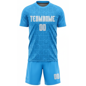 Tenue de football professionnelle à col rond, personnalisable par sublimation, kit d'équipe en interlock, équipement de performance pour le marché américain - Product Image 5