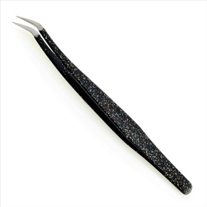 Instruments de soin de beauté, pinces à extensions de cils, pointes de couleur plasma blanc perle violet, acier inoxydable, antistatique, durable - Product Image 2