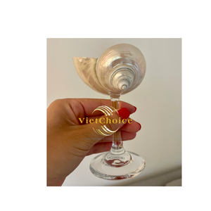 Vietchoice Conch Shell Champagne Glass Luxury Handmade Cocktail <b>Cup</b> With Natural Shell Stem <b>For</b> Restaurants Resorts Hotels Part - Product Image 1