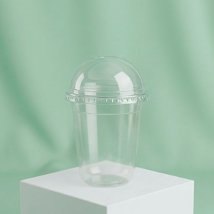 Gobelets jetables QUANG QUAN 12/16/22oz en PP/PET à paroi simple, diamètre 95 mm, transparents avec couvercle pour boissons froides - Product Image 1