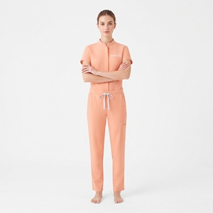 Ensemble de tenue médicale extensible pour femmes : Blouse et pantalon infirmière anti-plis pour le personnel hospitalier - Product Image 5