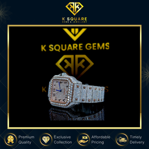 Proveedor Profesional que Vende Relojes de Lujo VVS de Primera Calidad con Movimiento de Cuarzo Automático Analógico y Correa de Diamantes Moissanite - Product Image 4