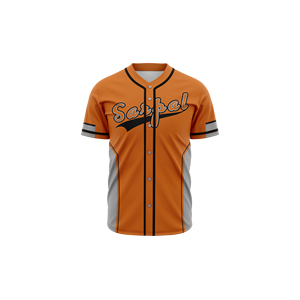 Maillot de baseball pour homme à manches courtes en polyester de haute qualité avec logo personnalisé, col en V, respirant et à séchage rapide - Product Image 1