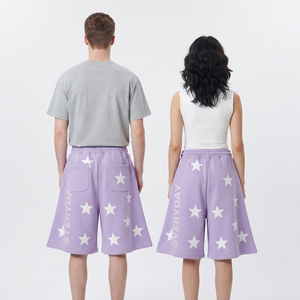 Pantalones Cortos Deportivos Unisex Holgados de Gran Tamaño, Ajuste Suelto, Tejido Grueso de Poliéster/Algodón, Resistentes al Viento, Transpirables, Ecológicos, Casuales, para Invierno - Product Image 2